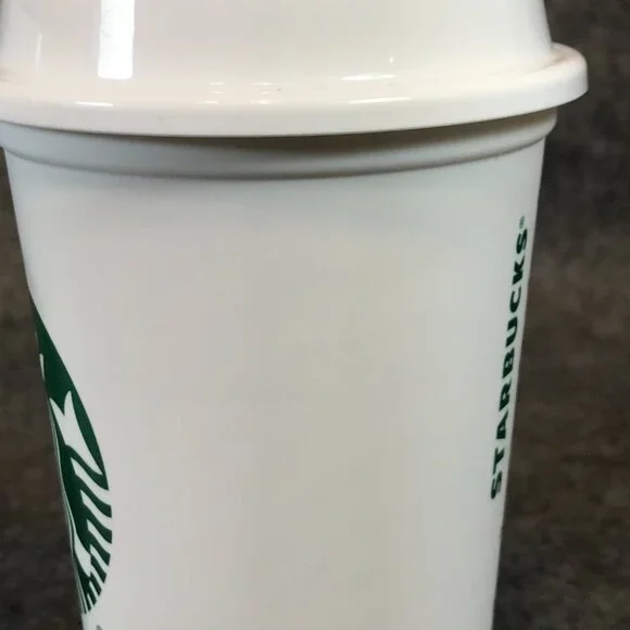 STARBUCKS Reusable Grande 16 OZ Plastic White Coffee Tea Hot Cups Mugs - Picture 6 of 10
